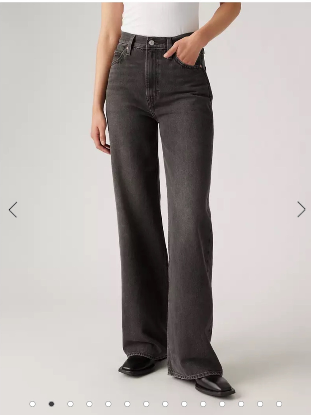 Levi's Black Wide Leg Flare Jeans